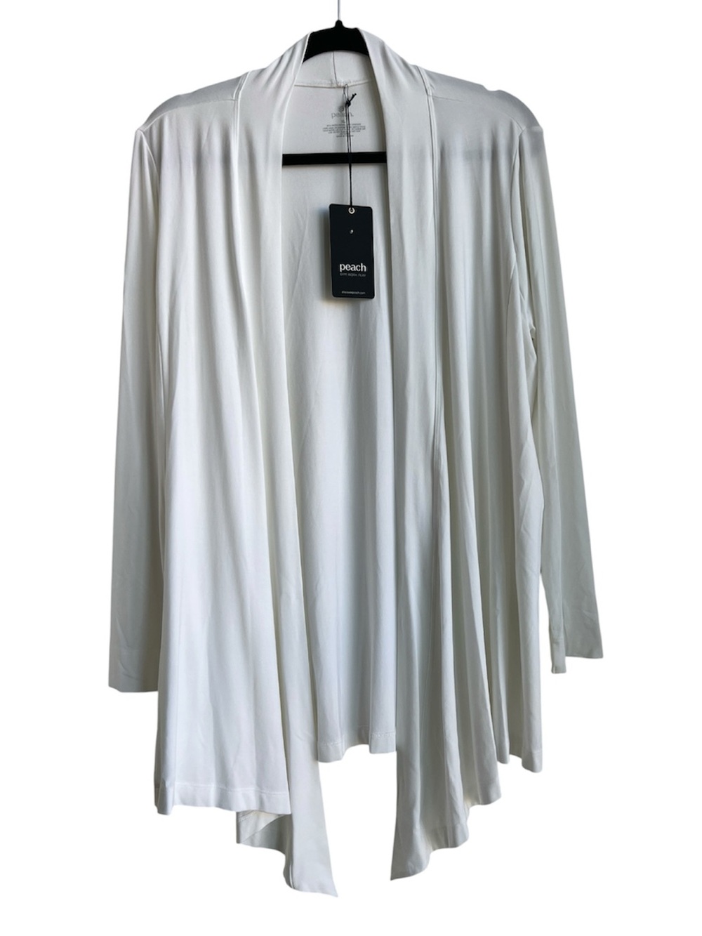 Peach Flyaway Cardigan White XL